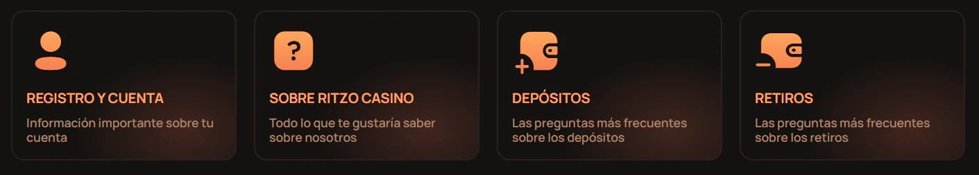 Ritzo Casino atención al cliente y centro de ayuda